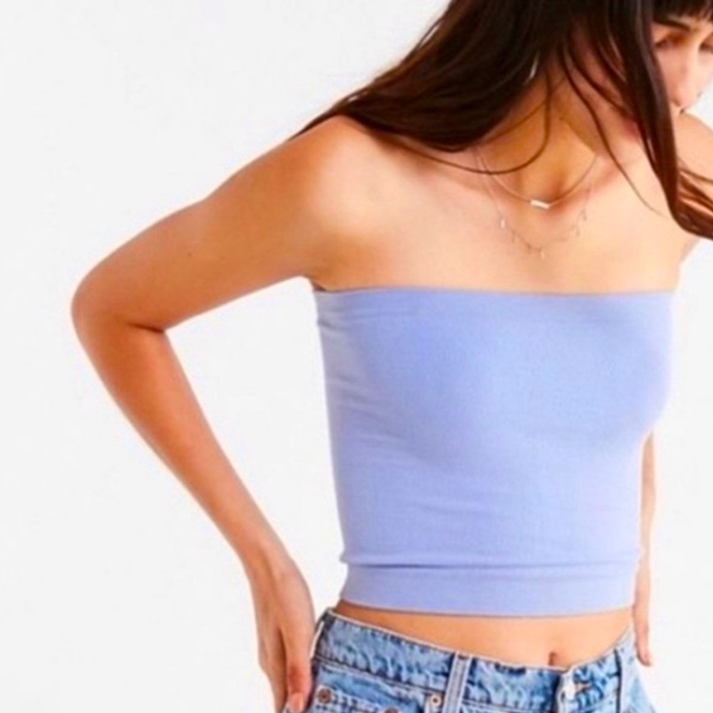Urban Outfitters Purple Ribbed Tube Top
